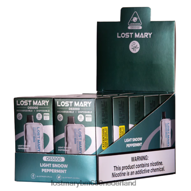 Lost Mary Kopen BDRJ2V44 verloren mary os5000 glans lichte sneeuwpepermunt