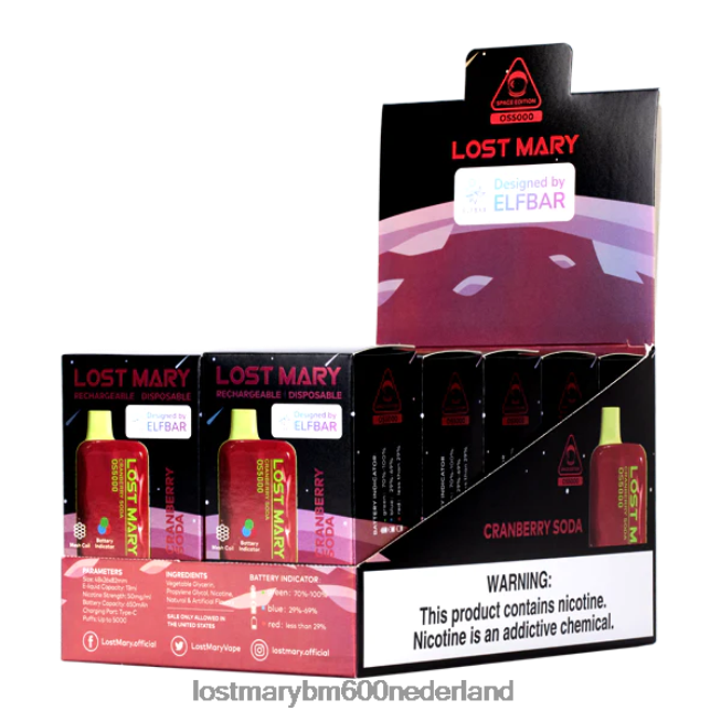 Lost Mary Vape Bestellen BDRJ2V27 maria os5000 verloren cranberry frisdrank