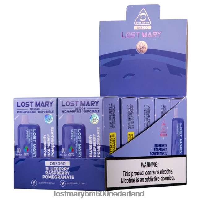 Lost Mary Vape Smaken BDRJ2V83 maria os5000 verloren bosbes framboos granaatappel