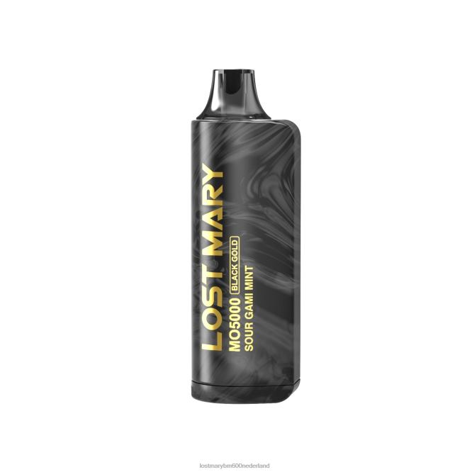 Lost Mary Kopen 2N8JL4 LOST MARY mo5000 zwart goud wegwerp 10ml zure gamimunt