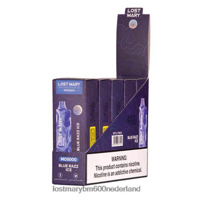Lost Mary Vape Smaken BDRJ2V13 verloren maria mo5000 blauw razz-ijs