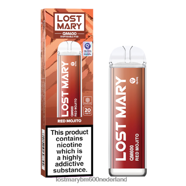Lost Mary Kopen BDRJ2V164 verloren mary qm600 wegwerpvape rode mojito