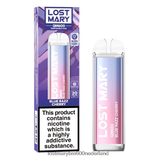 Lost Mary Vape 5000 Nederland BDRJ2V156 verloren mary qm600 wegwerpvape blauwe razz-kers