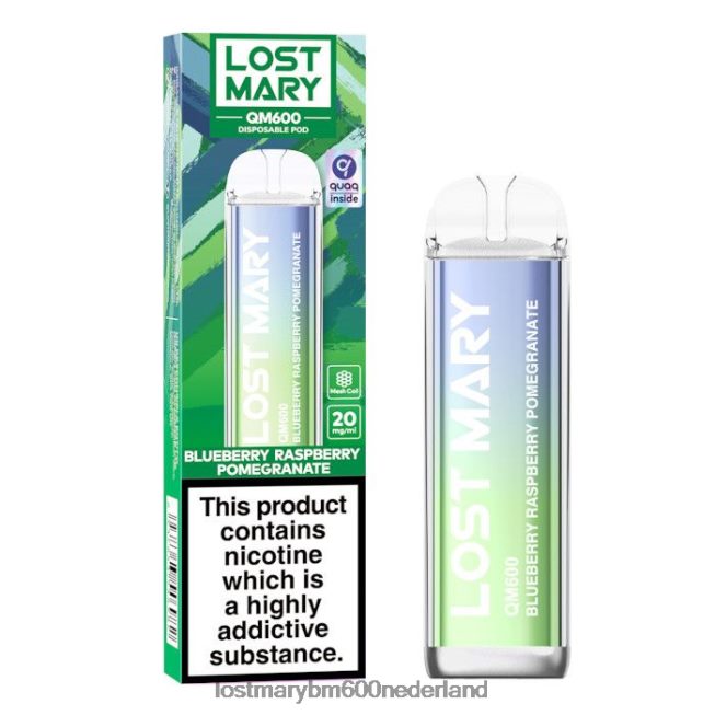 Lost Mary Vapes Kopen BDRJ2V159 verloren mary qm600 wegwerpvape bosbes framboos granaatappel