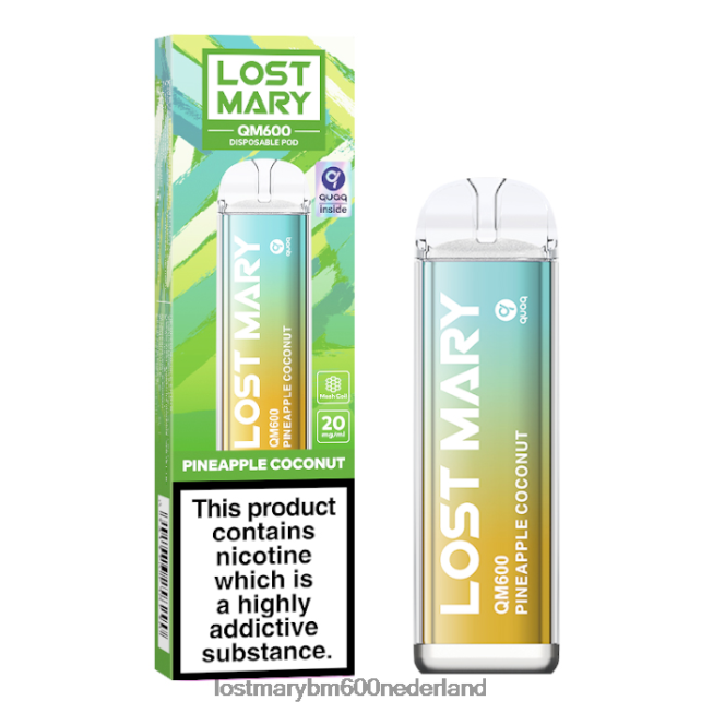 Lost Mary Vapes Kopen BDRJ2V169 verloren mary qm600 wegwerpvape ananas kokosnoot